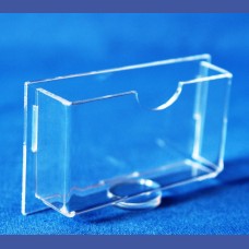 TARJETERO A PARED con cinta doble cara para tarjetas de 85 mm ancho<br>Medidas: 90   x 25 x 55 mm<br>